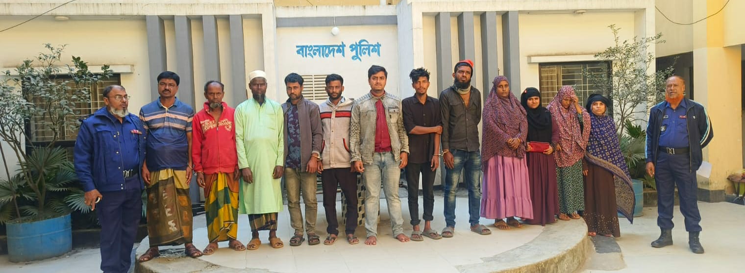 ময়মনসিংহ কোতোয়ালী মডেল থানার অভিযানে গ্রেফতার ১৩ জন