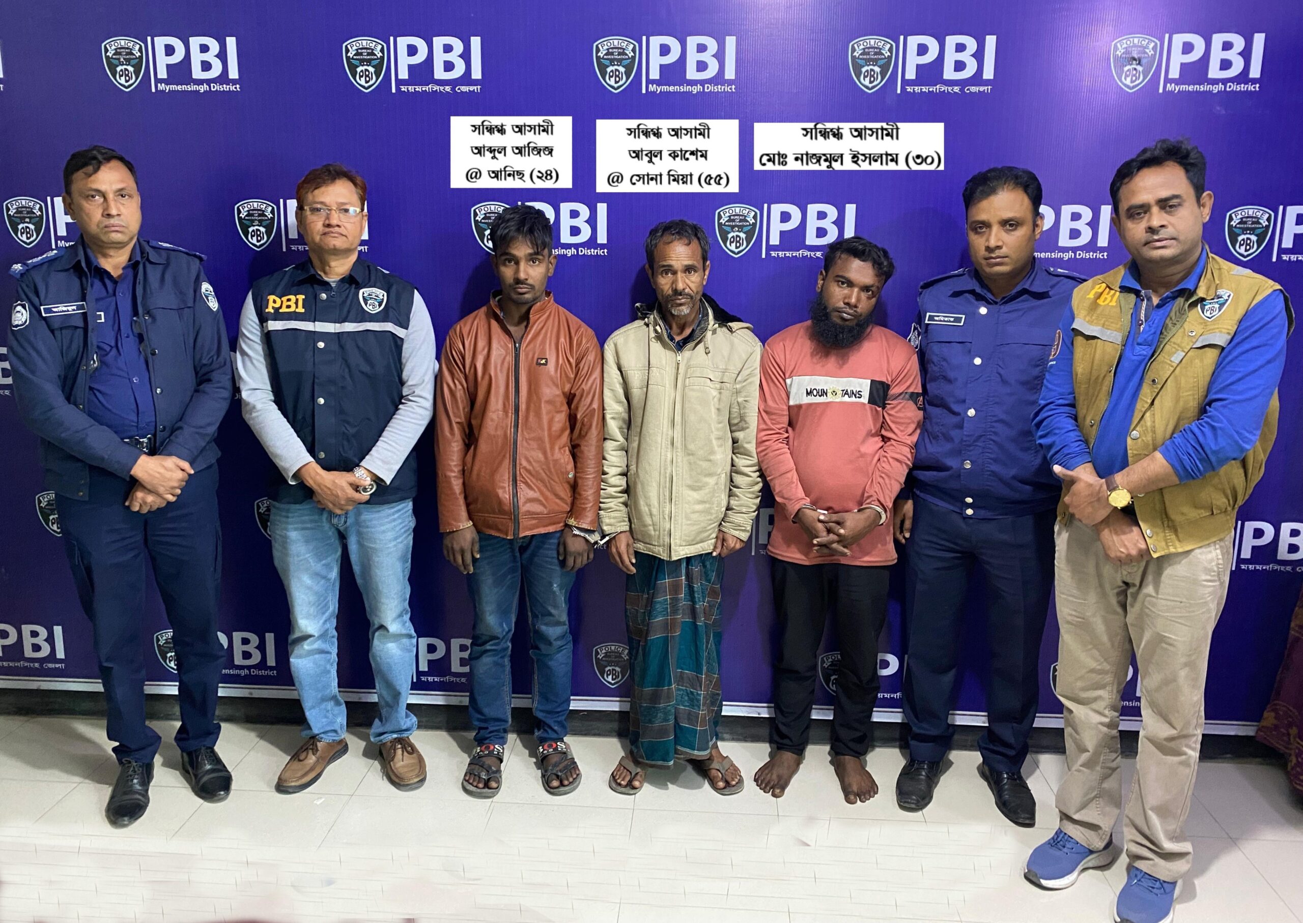 ত্রিশালে বাইক রাইডার হত্যা- রহস্য উদঘাটন করল পিবিআই, ময়মনসিংহ জেলা; গ্রেফতার ০৩, মোটর-সাইকেল উদ্ধার