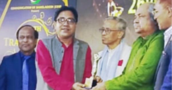 ট্র্যাব অ্যাওয়ার্ড পেলেন বিএমইউজে’র সাংগঠনিক সম্পাদক সোহাগ আরেফিন