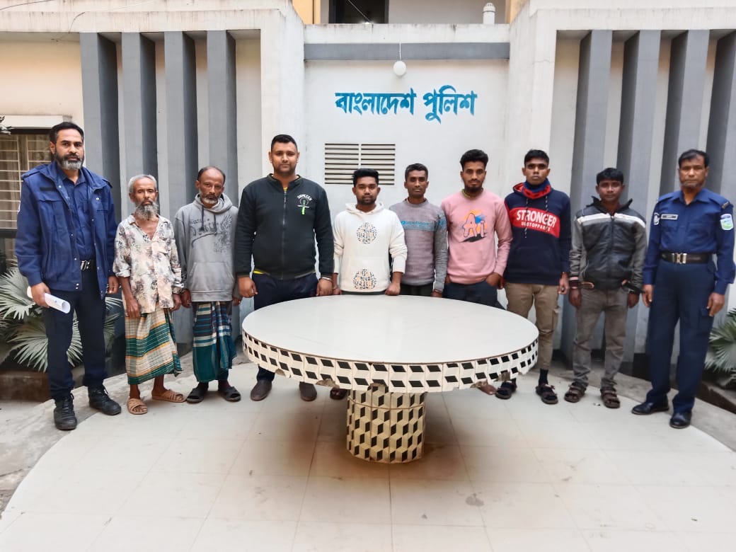 ময়মনসিংহ কোতোয়ালী মডেল থানার অভিযানে আওয়ামীলীগ ছাত্রলীগ ও মাদক মামলার আসামীসহ গ্রেফতার ০৮ জন