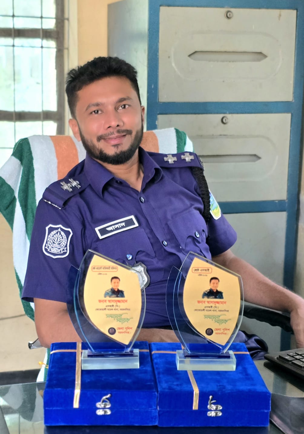 জেলার শ্রেষ্ঠ এসআই ও শ্রেষ্ঠ ওয়ারেন্ট তামিলকারী অফিসার হলেন কোতোয়ালী থানার এসআই আসাদ