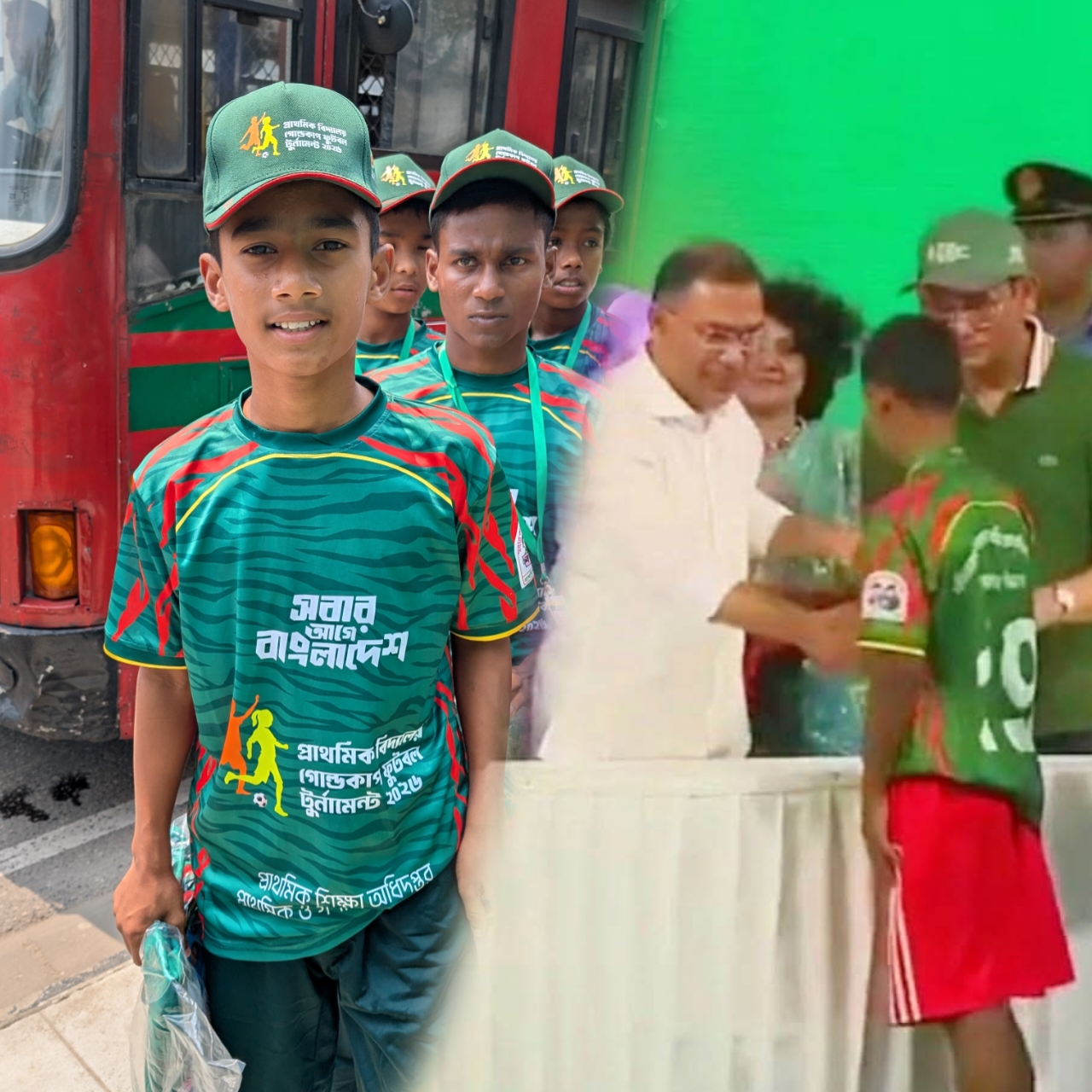 প্রধানমন্ত্রীর হাত থেকে রানার্সআপ মেডেল নিল ফুলবাড়িয়ার খুদে ফুটবলার মিতুল